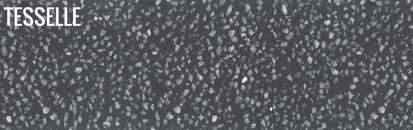 Metro Lovina 8 x 2.5" Black Terrazzo Cement Subway Tile