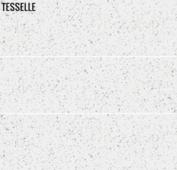 Metro Matira 8 x 2.5" White Terrazzo Cement Subway Tile