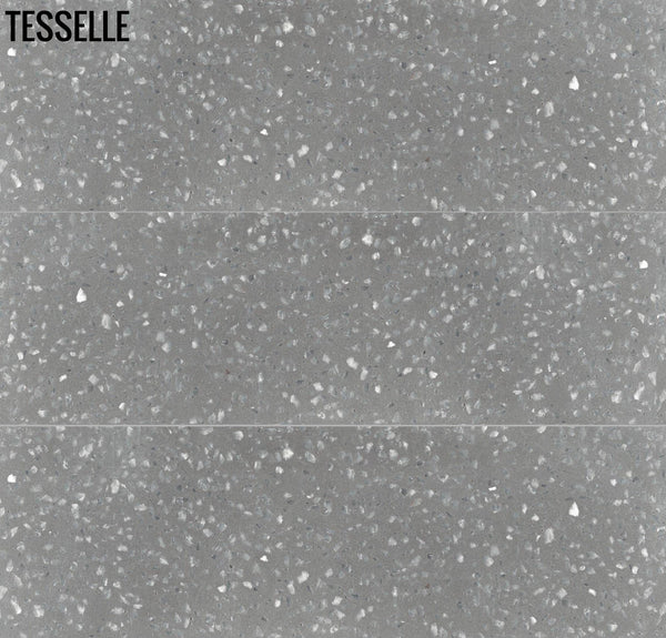 Metro Rockaway 8 x 2.5" Natural Grey Terrazzo Cement Subway Tile 3