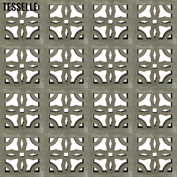 Mission Natural Cement 7.5" Breeze Block | Grey 1