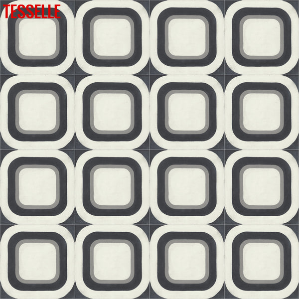 Modda Cinder 8" Square Cement Tile in Repeat