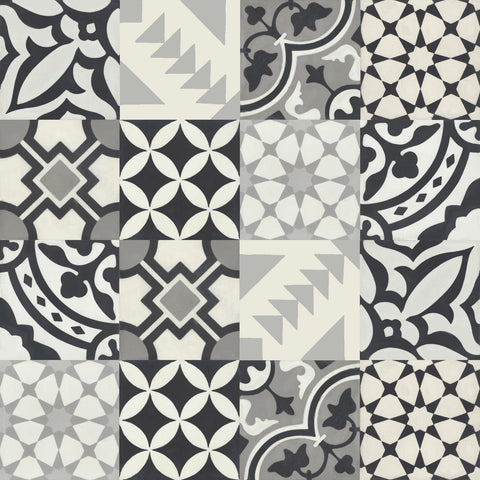 Mosaic Montage Monochrome - 8" Square Cement Tile