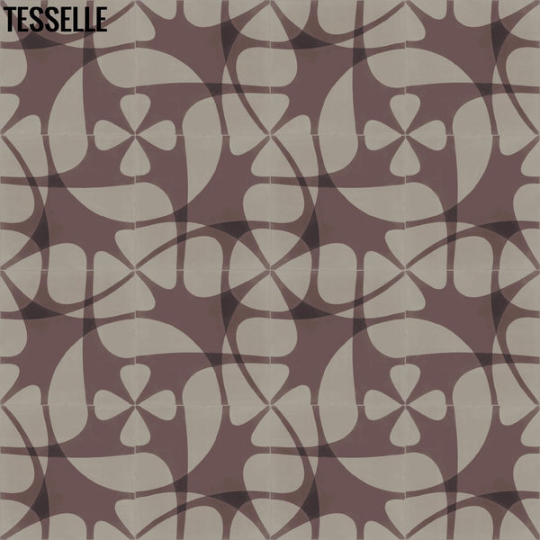 Nature's Net 8"x8" Square Cement Tile - Caliba Layout 1