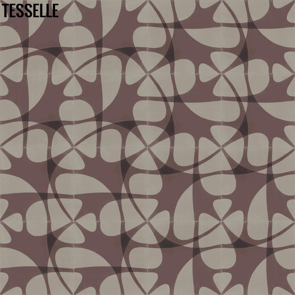 Nature's Net 8"x8" Square Cement Tile - Caliba Layout 3