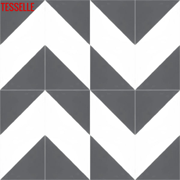 Oblique Briquet 8" Square Cement Tile9