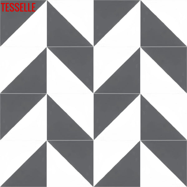 Oblique Briquet 8" Square Cement Tile13