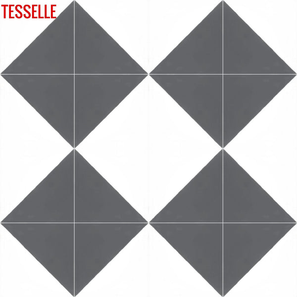 Oblique Briquet 8" Square Cement Tile3
