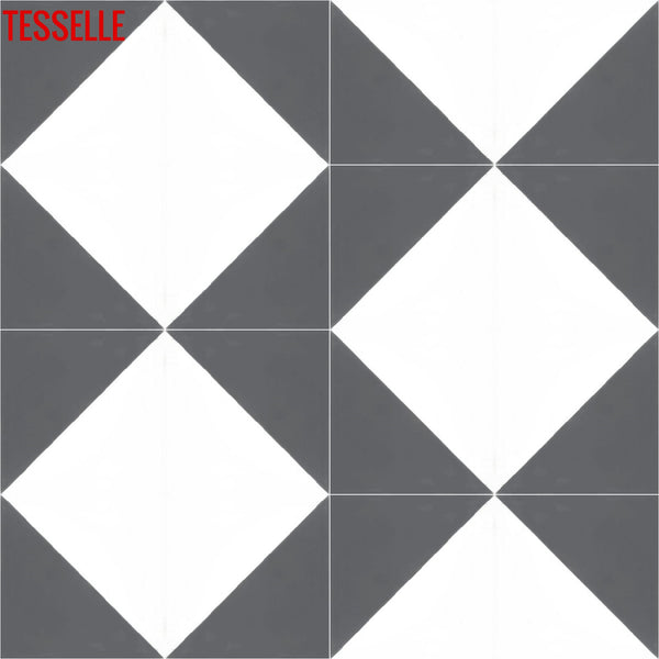Oblique Briquet 8" Square Cement Tile4