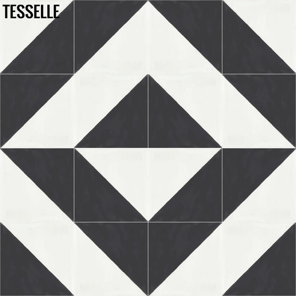 Oblique Kona 8" Square Cement Tile H