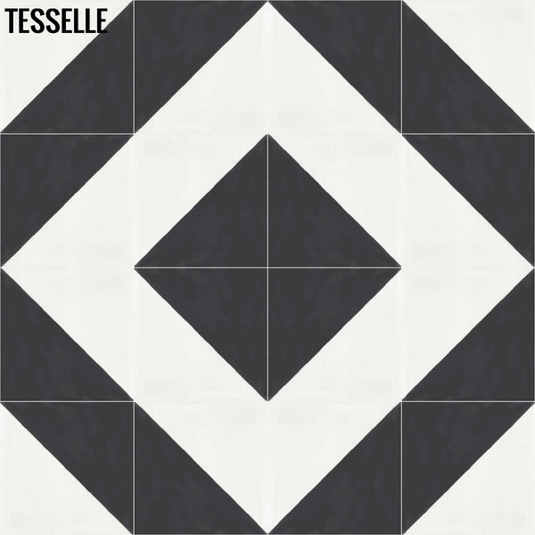 Oblique Kona 8" Square Cement Tile F