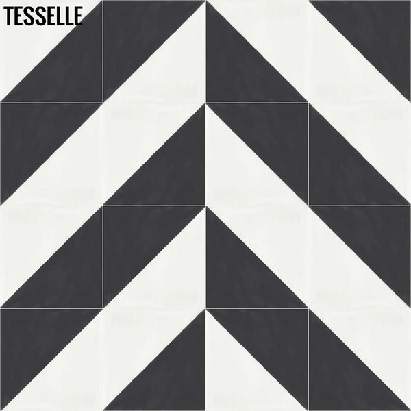 Oblique Kona 8" Square Cement Tile J