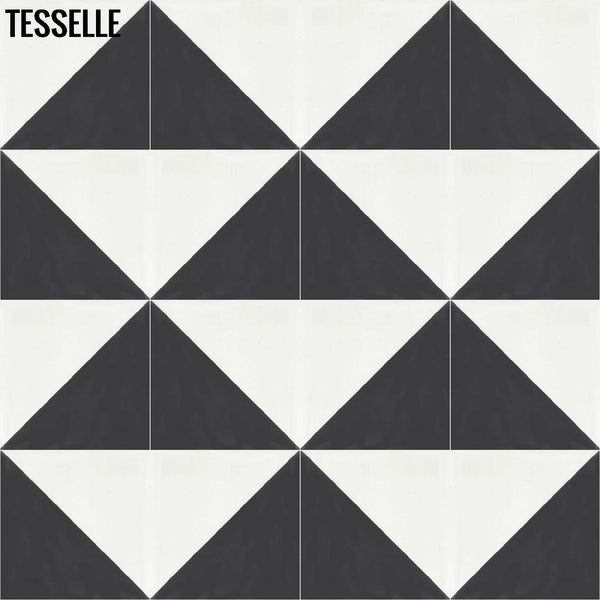 Oblique Kona 8" Square Cement Tile B