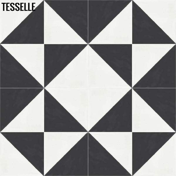 Oblique Kona 8" Square Cement Tile E
