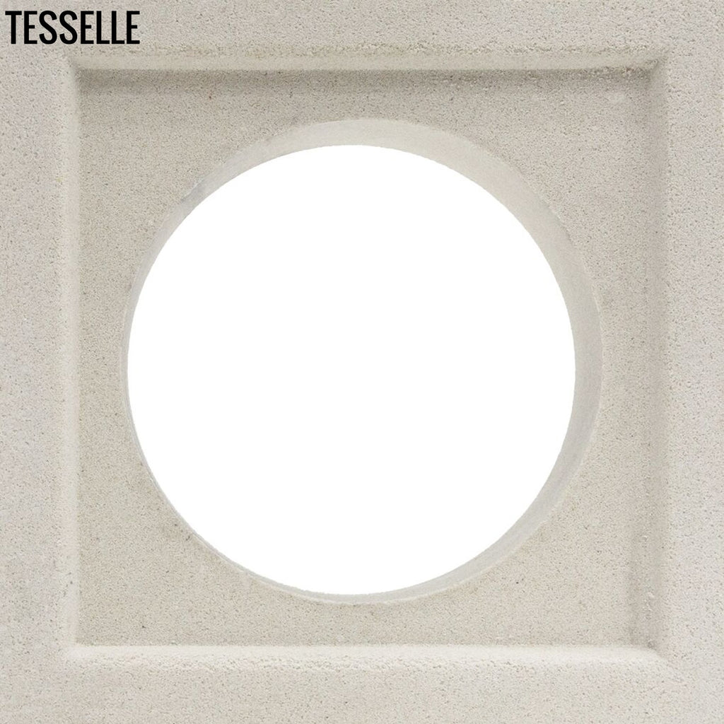 Orb Lily White 7.5" Cement Breeze Block