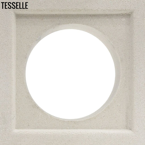 Orb Lily White 7.5" Cement Breeze Block