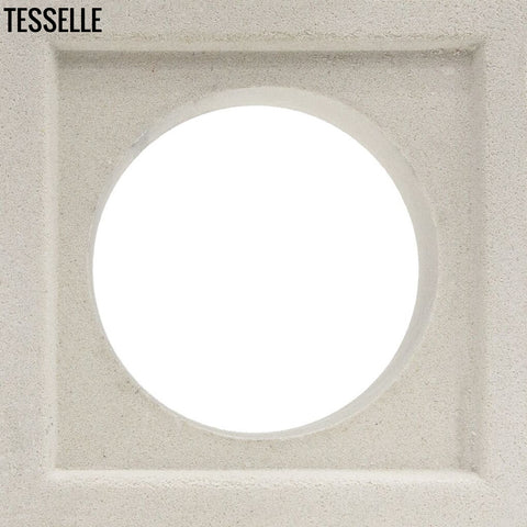 Orb Lily White 7.5" Cement Breeze Block