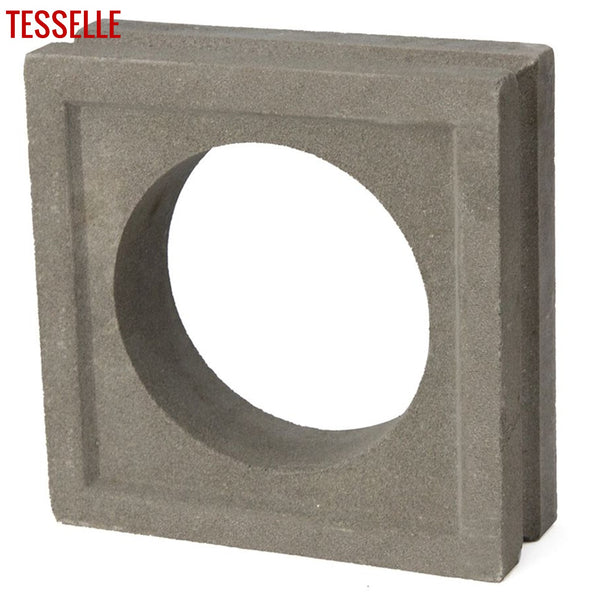 Orb Natural Cement 7.5" Breeze Block | Grey 2