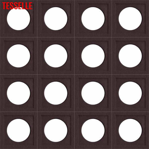Orb Espresso Brown 7.5" Cement Breeze Block 1