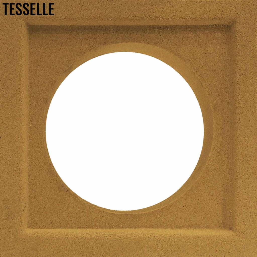 Orb Saffron Yellow 7.5" Cement Breeze Block