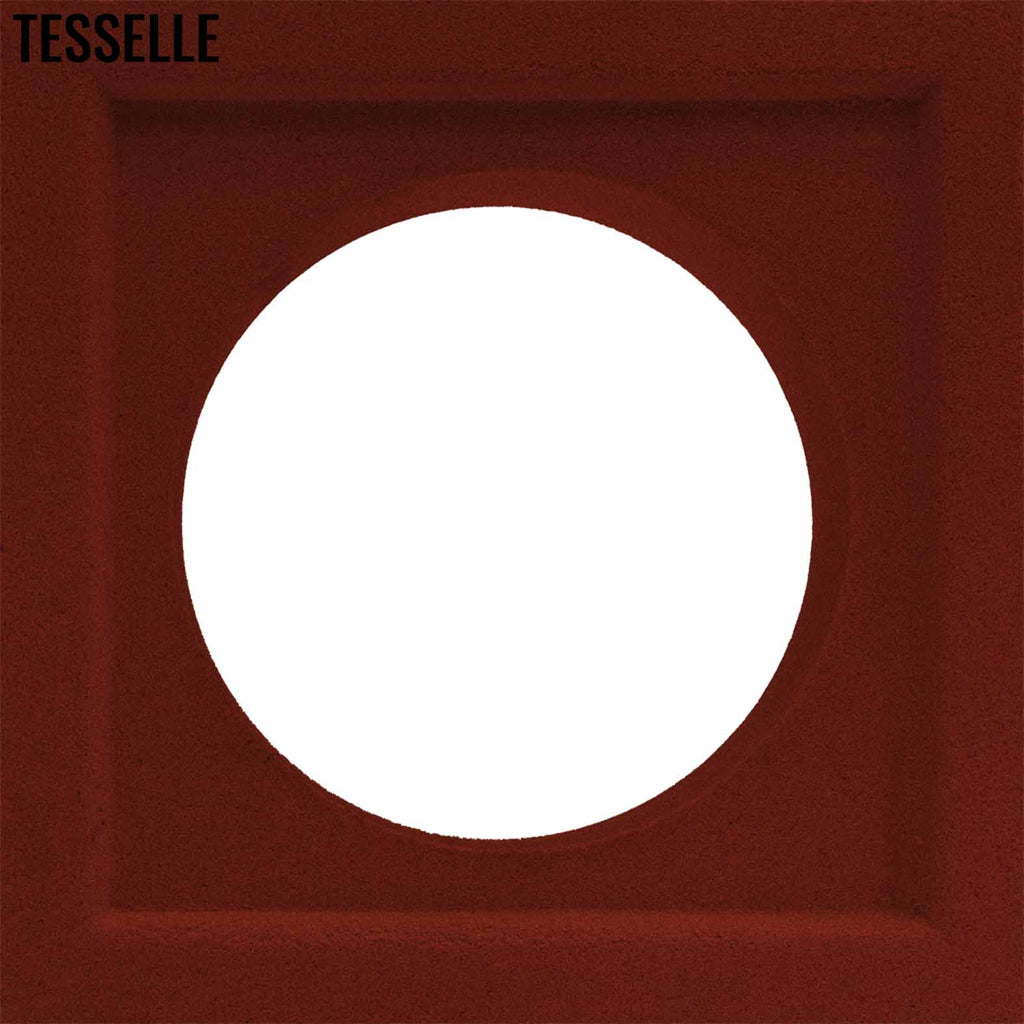 Orb Scarlet Red 7.5" Cement Breeze Block