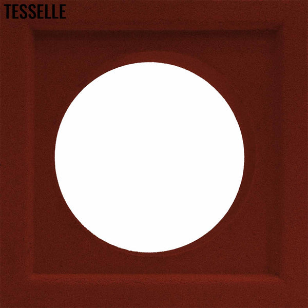 Orb Scarlet Red 7.5" Cement Breeze Block