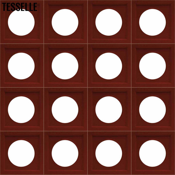 Orb Scarlet Red 7.5" Cement Breeze Block 1