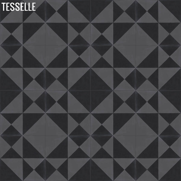 Origami 8"x8" Square Cement Tile - Strada Layout 1