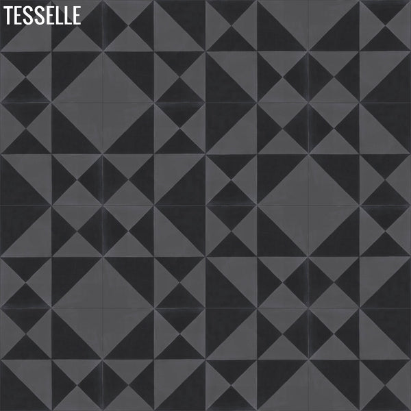 Origami 8"x8" Square Cement Tile - Strada Layout 2