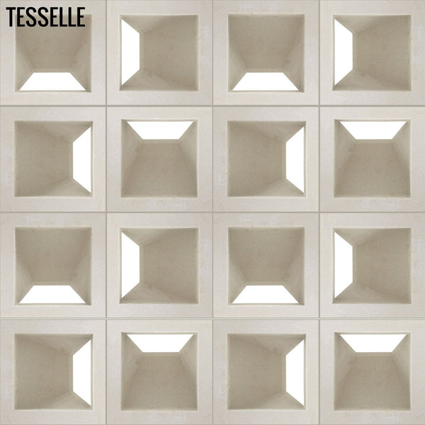 Pali Dimensional White 7.5" Cement Breeze Block