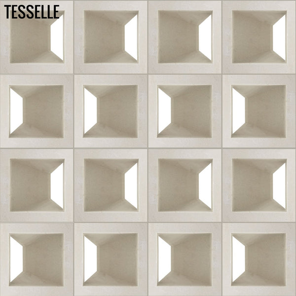 Pali Dimensional White 7.5" Cement Breeze Block