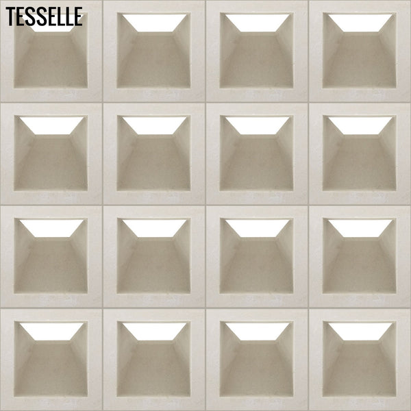 Pali Dimensional White 7.5" Cement Breeze Block