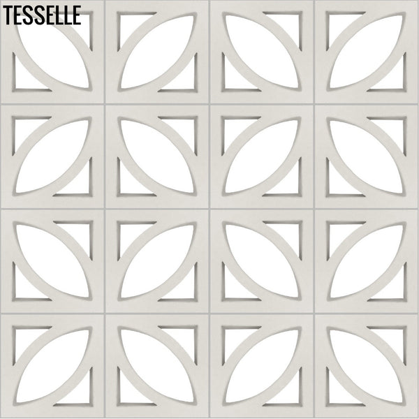 Products Palma White 11.4" Cement Breeze Block 2