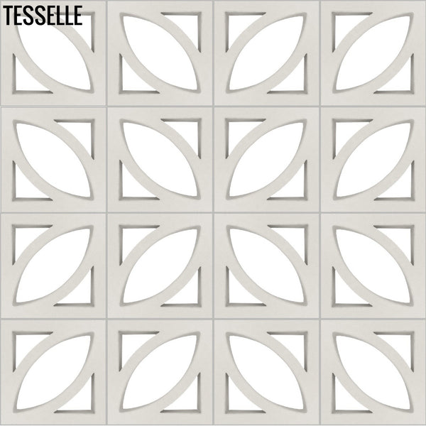 Products Palma White 11.4" Cement Breeze Block 3