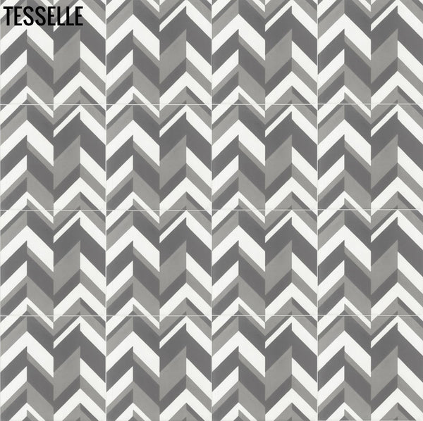 Parquet Birch 8" Square Cement Tile Layout 2
