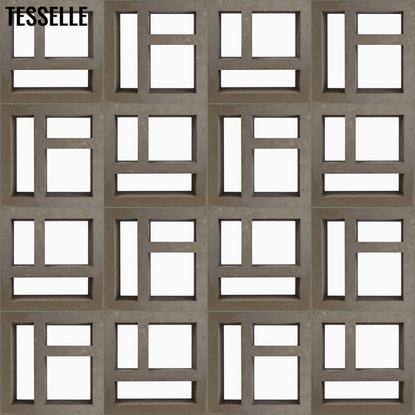 Particia Grey 11.4" Cement Breeze Block 6
