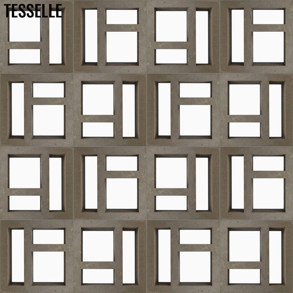 Particia Grey 11.4" Cement Breeze Block 8