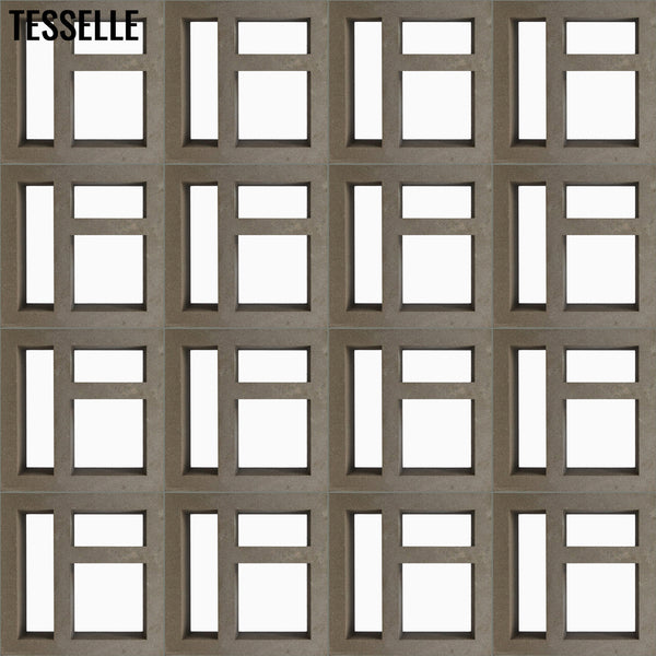 Particia Grey 11.4" Cement Breeze Block 5