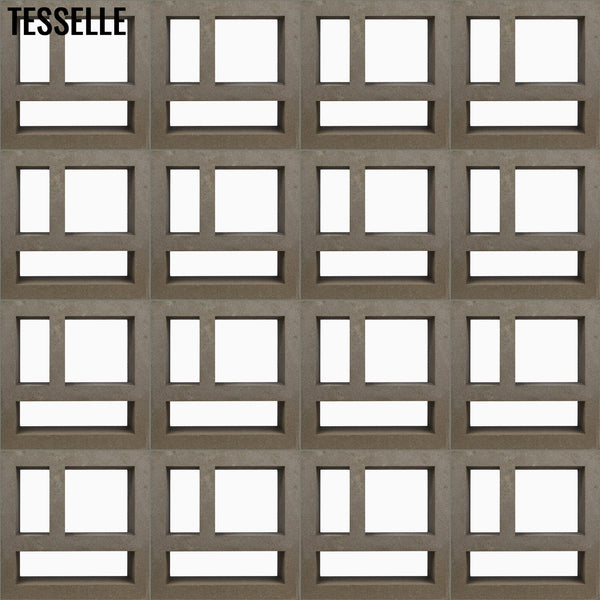 Particia Grey 11.4" Cement Breeze Block 3