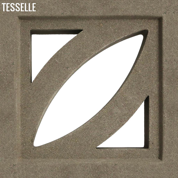 Petal Natural Cement 7.5" Breeze Block | Grey