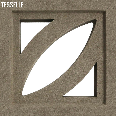 Petal Natural Cement 7.5" Breeze Block | Grey