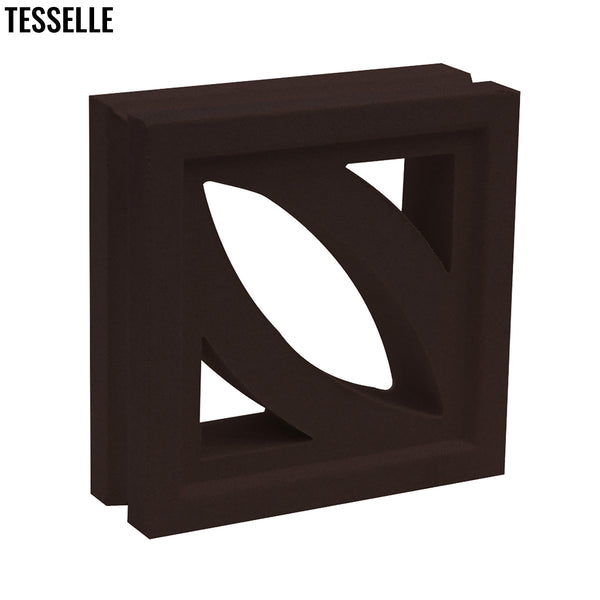 Petal Espresso Brown 7.5" Cement Breeze Block 1