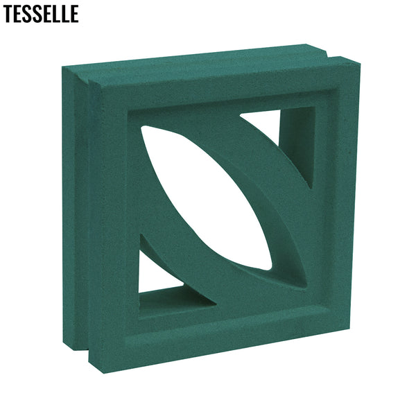 Petal Jade Green 7.5" Cement Breeze Block 1