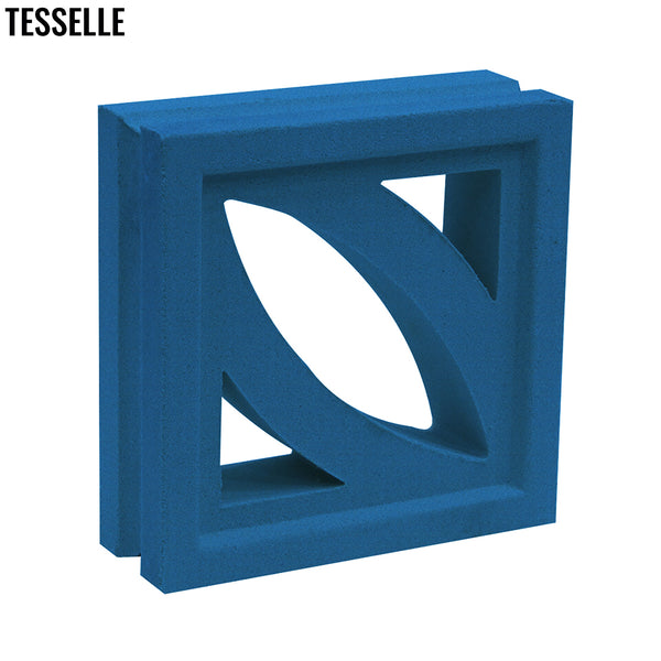 Petal River Blue  7.5" Cement Breeze Block 1