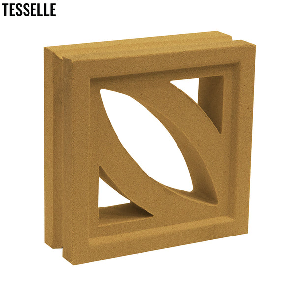 Petal Saffron Yellow 7.5" Cement Breeze Block 1