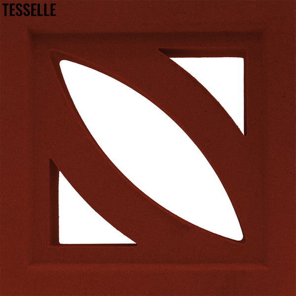Petal Scarlet Red 7.5" Cement Breeze Block