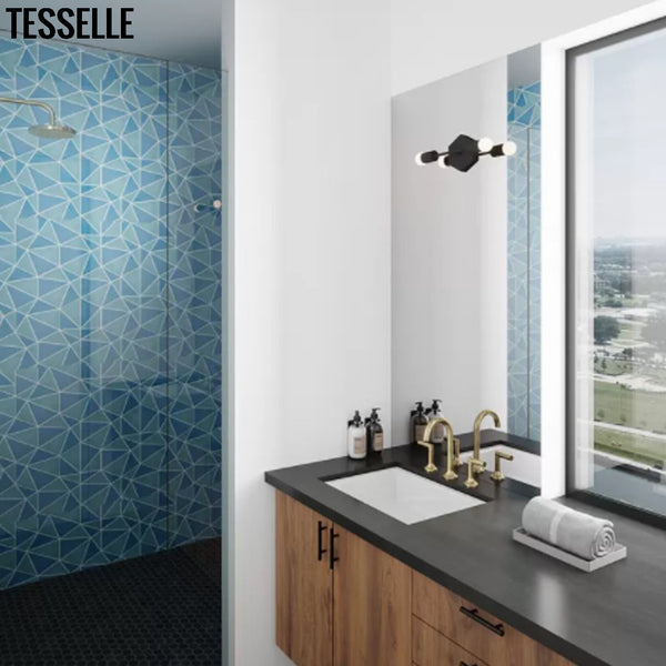 Pinnacle Sky 9x8" Hexagonal Cement Tile