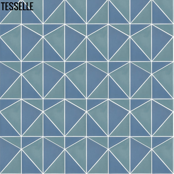 Pinnacle Sky 9x8" Hexagonal Cement Tile Layout D