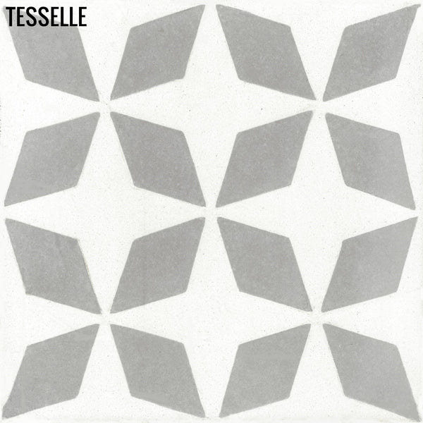 Pinwheel Alloy 8" Square Cement Tile