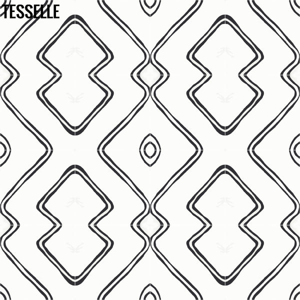 Playacar Coba 8" Square Cement Tile 1