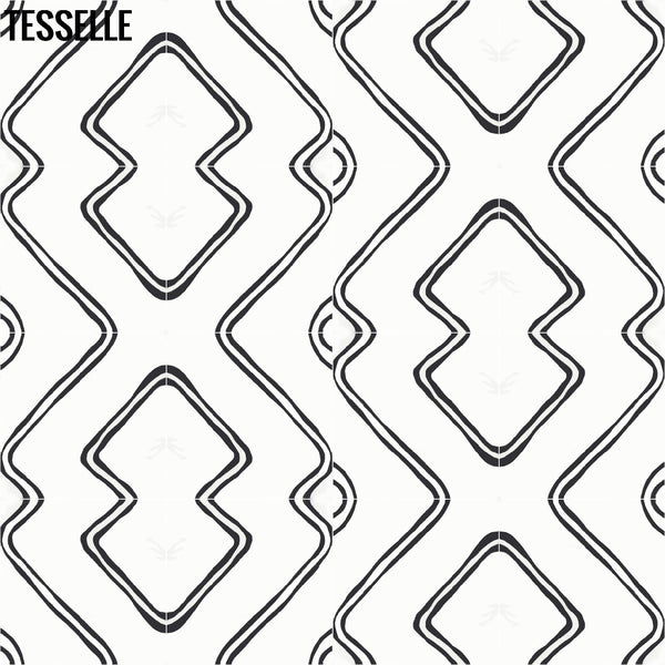 Playacar Coba 8" Square Cement Tile 2